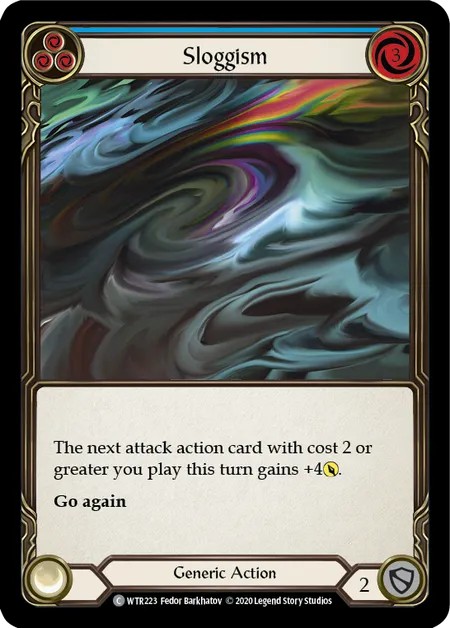 [U-WTR223-Rainbow Foil]Sloggism[Common]（Welcome to Rathe Unlimited Edition Generic Action Non-Attack Blue）【FleshandBlood FaB】