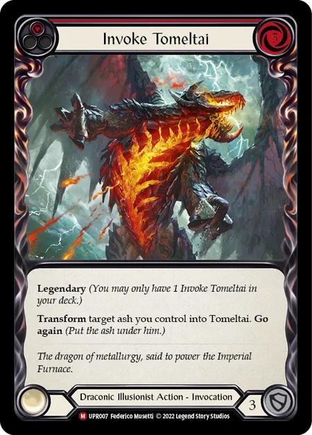 [UPR007]Invoke Tomeltai[Majestic]（Dynasty Draconic Illusionist Action Invocation Non-Attack Red）【FleshandBlood FaB】