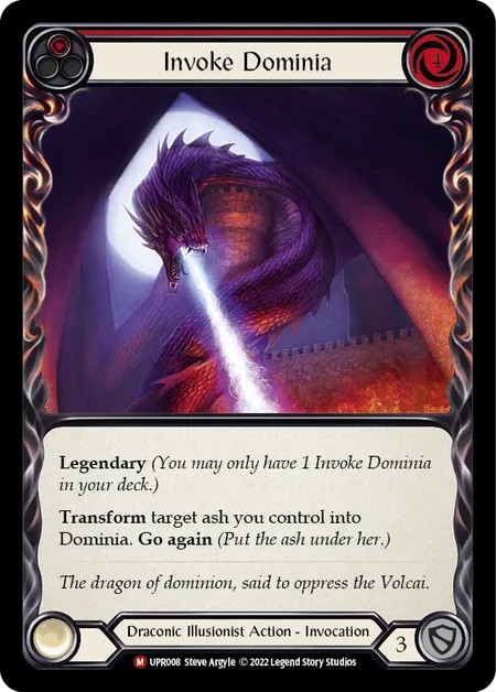[UPR008]Invoke Dominia[Majestic]（Dynasty Draconic Illusionist Action Invocation Non-Attack Red）【FleshandBlood FaB】