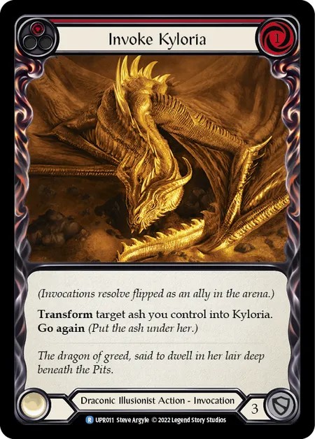 [UPR011]Invoke Kyloria[Rare]（Dynasty Draconic Illusionist Action Invocation Non-Attack Red）【FleshandBlood FaB】