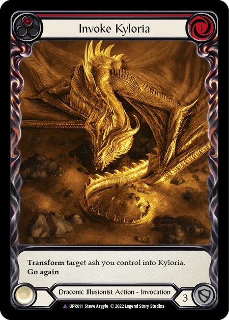 [UPR011-Cold Foil]Invoke Kyloria[Rare]（Dynasty Draconic Illusionist Action Invocation Non-Attack Red）【FleshandBlood FaB】