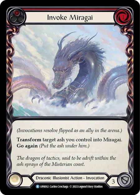[UPR012]Invoke Miragai[Rare]（Dynasty Draconic Illusionist Action Invocation Non-Attack Red）【FleshandBlood FaB】