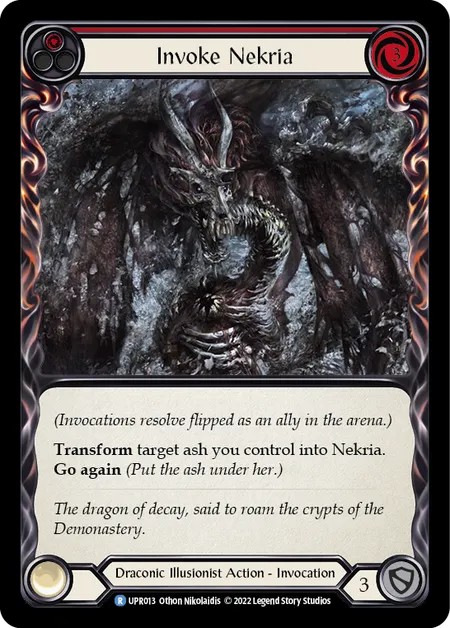 [UPR013]Invoke Nekria[Rare]（Dynasty Draconic Illusionist Action Invocation Non-Attack Red）【FleshandBlood FaB】