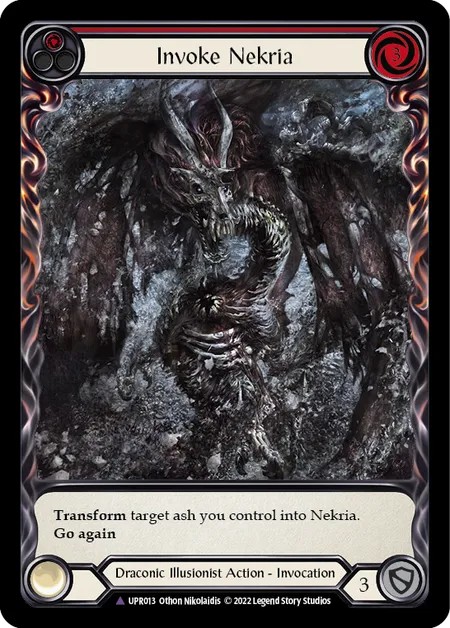 [UPR013-Cold Foil]Invoke Nekria[Rare]（Dynasty Draconic Illusionist Action Invocation Non-Attack Red）【FleshandBlood FaB】