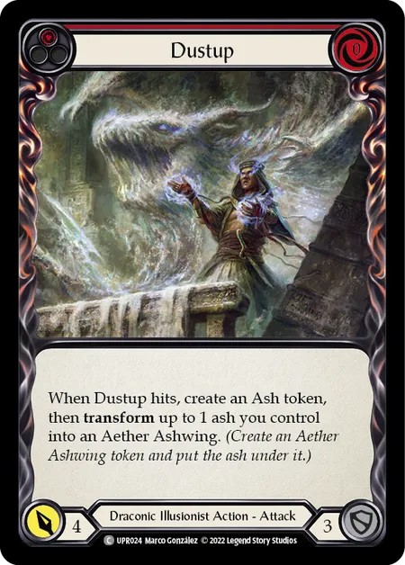 [UPR024]Dustup[Common]（Dynasty Draconic Illusionist Action Attack Red）【FleshandBlood FaB】