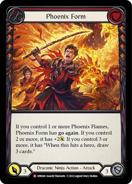 [UPR048]Phoenix Form[Majestic]（Dynasty Draconic Ninja Action Attack Red）【FleshandBlood FaB】