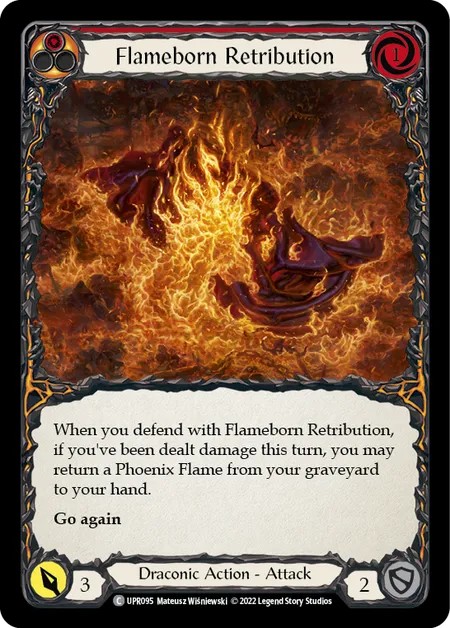 [UPR095]Flameborn Retribution[Common]（Dynasty Draconic NotClassed Action Attack Red）【FleshandBlood FaB】