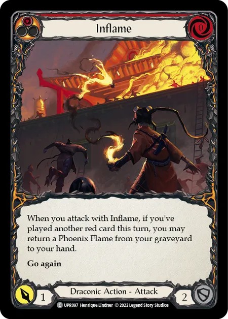 [UPR097]Inflame[Common]（Dynasty Draconic NotClassed Action Attack Red）【FleshandBlood FaB】