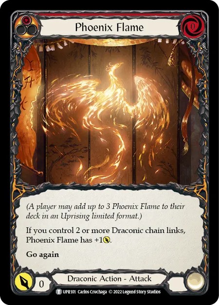 [UPR101]Phoenix Flame[Tokens]（Dynasty Draconic NotClassed Action Attack Red）【FleshandBlood FaB】