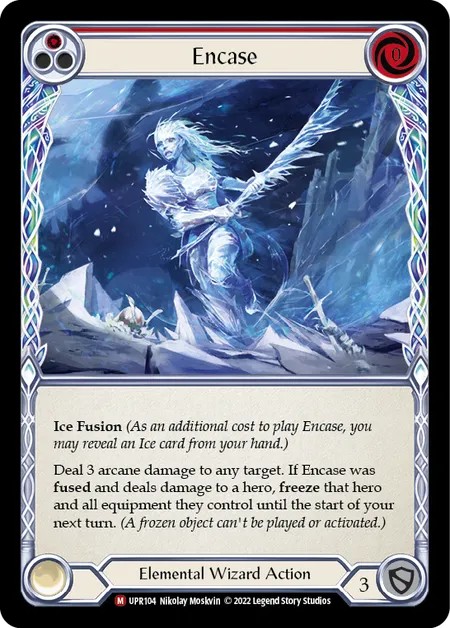[UPR104-Rainbow Foil]Encase[Majestic]（Dynasty Elemental,Ice Wizard Action Non-Attack Red）【FleshandBlood FaB】