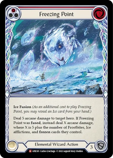 [UPR105]Freezing Point[Majestic]（Dynasty Elemental,Ice Wizard Action Non-Attack Red）【FleshandBlood FaB】