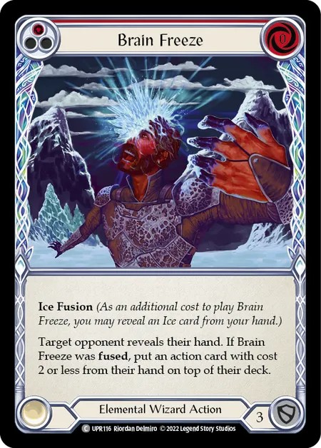 [UPR116-Rainbow Foil]Brain Freeze[Common]（Dynasty Elemental,Ice Wizard Action Non-Attack Red）【FleshandBlood FaB】