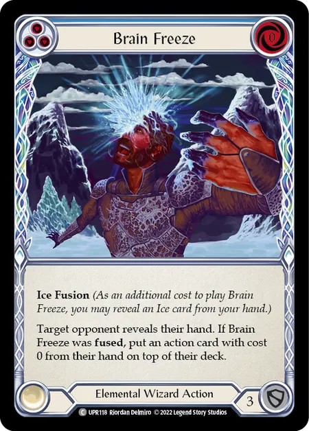 [UPR118]Brain Freeze[Common]（Dynasty Elemental,Ice Wizard Action Non-Attack Blue）【FleshandBlood FaB】