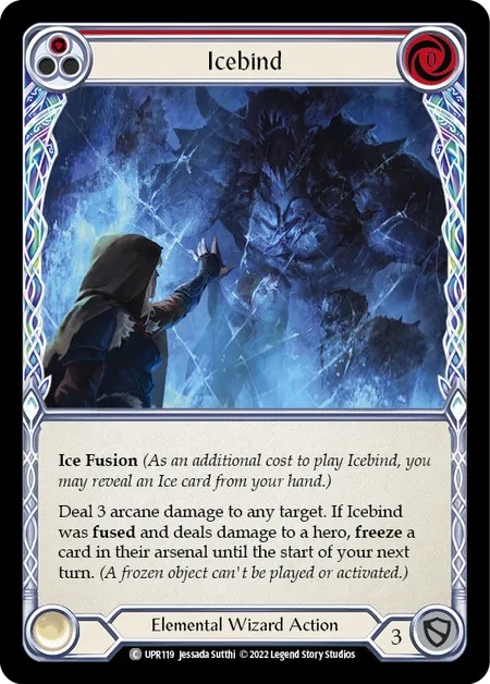 [UPR119]Icebind[Common]（Dynasty Elemental,Ice Wizard Action Non-Attack Red）【FleshandBlood FaB】