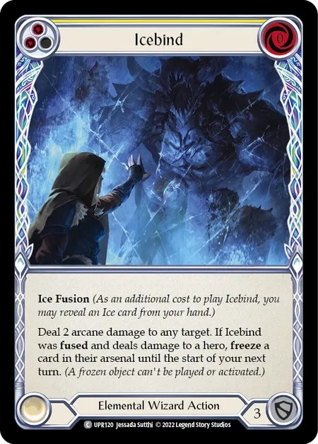 [UPR120]Icebind[Common]（Dynasty Elemental,Ice Wizard Action Non-Attack Yellow）【FleshandBlood FaB】
