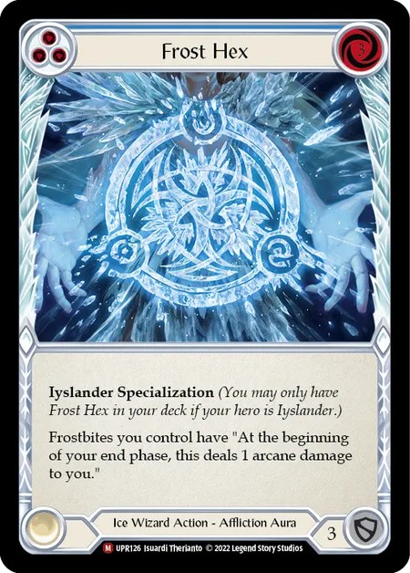 [UPR126-Cold Foil]Frost Hex[Majestic]（Dynasty Ice Wizard Action Affliction Aura Non-Attack Blue）【FleshandBlood FaB】
