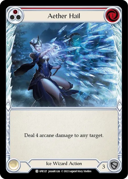 [UPR127]Aether Hail[Common]（Dynasty Ice Wizard Action Non-Attack Red）【FleshandBlood FaB】