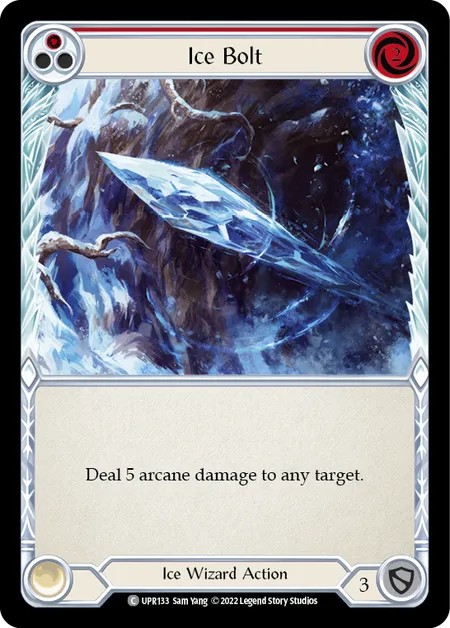 [UPR133-Rainbow Foil]Ice Bolt[Common]（Dynasty Ice Wizard Action Non-Attack Red）【FleshandBlood FaB】