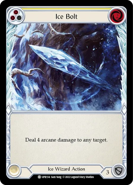 [UPR134]Ice Bolt[Common]（Dynasty Ice Wizard Action Non-Attack Yellow）【FleshandBlood FaB】
