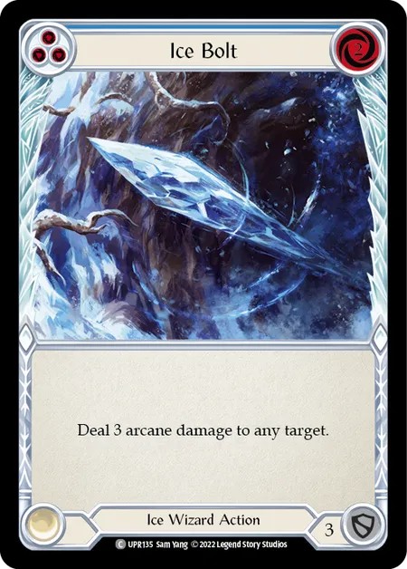 [UPR135]Ice Bolt[Common]（Dynasty Ice Wizard Action Non-Attack Blue）【FleshandBlood FaB】