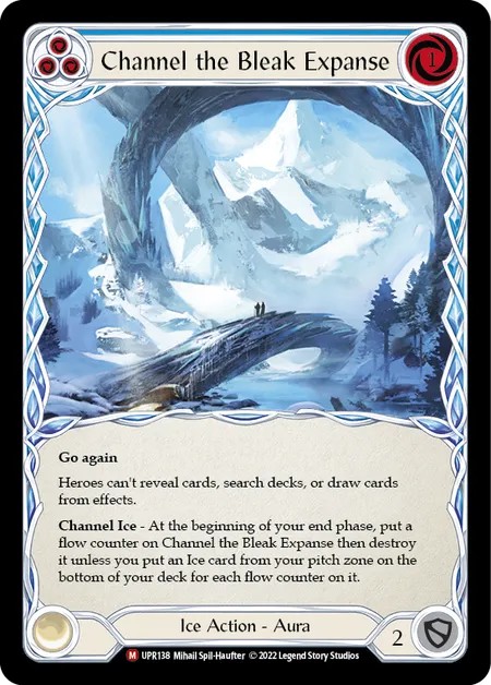 [UPR138]Channel the Bleak Expanse[Majestic]（Dynasty Ice NotClassed Action Aura Non-Attack Blue）【FleshandBlood FaB】