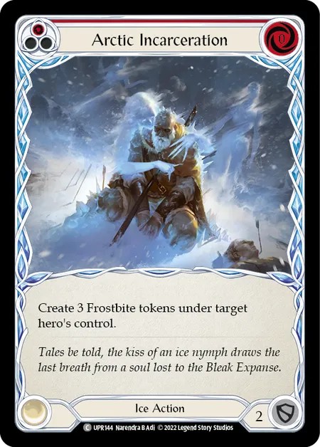 [UPR144-Rainbow Foil]Arctic Incarceration[Common]（Dynasty Ice NotClassed Action Non-Attack Red）【FleshandBlood FaB】