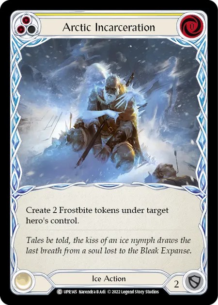 [UPR145]Arctic Incarceration[Common]（Dynasty Ice NotClassed Action Non-Attack Yellow）【FleshandBlood FaB】