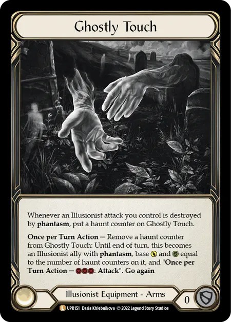 [UPR151-Cold Foil]Ghostly Touch[Legendarys]（Dynasty Illusionist Equipment Arms）【FleshandBlood FaB】