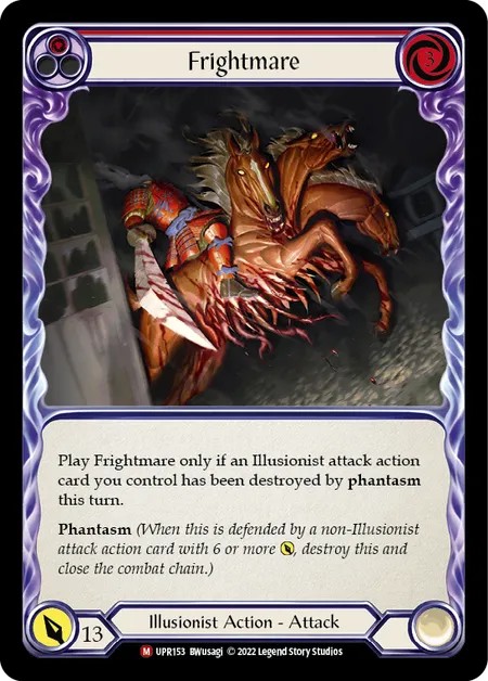 [UPR153-Rainbow Foil]Frightmare[Majestic]（Dynasty Illusionist Action Attack Red）【FleshandBlood FaB】