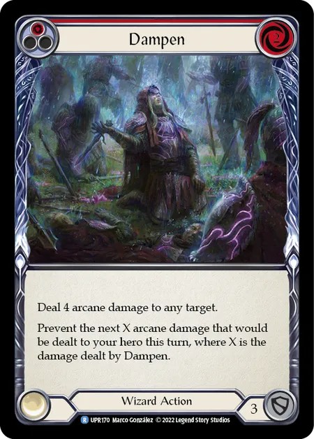 [UPR170]Dampen[Rare]（Dynasty Wizard Action Non-Attack Red）【FleshandBlood FaB】