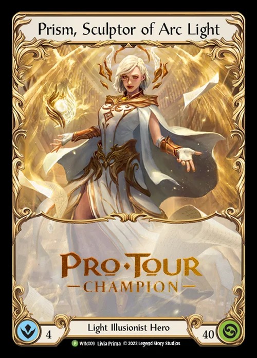 [WIN009-Gold Foil]Prism, Sculptor of Arc Light[Promo]（Premier OP Light Illusionist Hero）【FleshandBlood FaB】