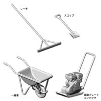 ハセガワ 1/35 建設作業員セットA（舗装工事4体セット&アクセサリー） 4967834660038