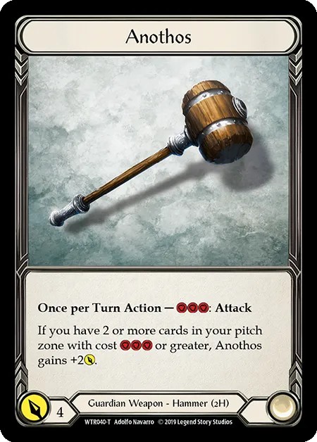 [WTR040-T]Anothos[Tokens]（Welcome to Rathe Alpha Print Guardian Weapon 2H Hammer）【FleshandBlood FaB】