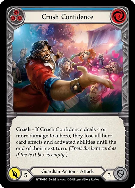 [WTR065-C]Crush Confidence[Common]（Welcome to Rathe Alpha Print Guardian Action Attack Blue）【FleshandBlood FaB】