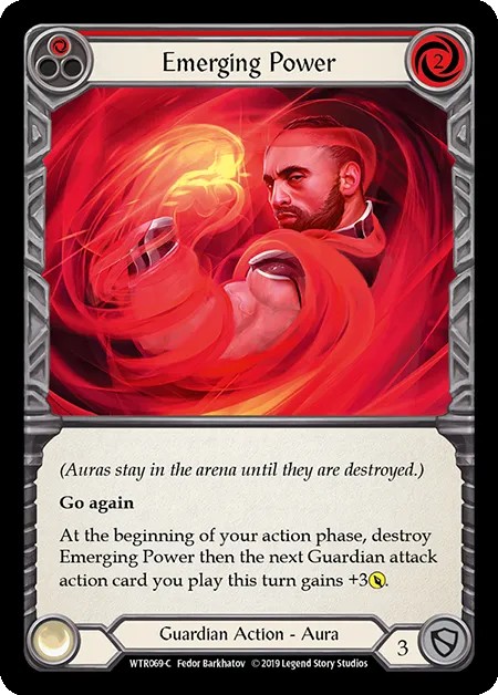 [WTR069-C-Rainbow Foil]Emerging Power[Common]（Welcome to Rathe Alpha Print Guardian Action Aura Non-Attack Red）【FleshandBlood FaB】