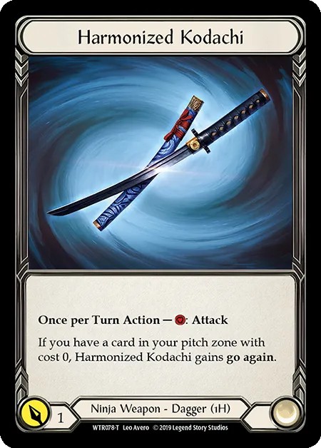 [WTR078-T]Harmonized Kodachi[Tokens]（Welcome to Rathe Alpha Print Ninja Weapon 1H Dagger）【FleshandBlood FaB】