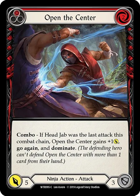 [WTR095-C-Rainbow Foil]Open the Center[Common]（Welcome to Rathe Alpha Print Ninja Action Attack Red）【FleshandBlood FaB】