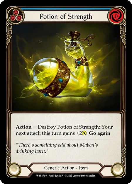 [WTR171-R-Rainbow Foil]Potion of Strength[Rare]（Welcome to Rathe Alpha Print Generic Action Item Non-Attack Blue）【FleshandBlood FaB】