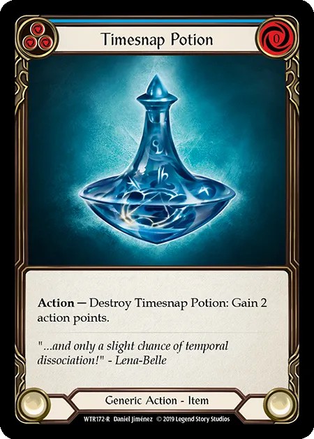 [WTR172-R]Timesnap Potion[Rare]（Welcome to Rathe Alpha Print Generic Action Item Non-Attack Blue）【FleshandBlood FaB】