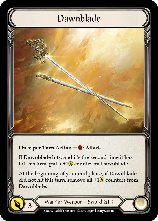 [XXX007-Standard]Dawnblade[Promo]（Premier OP Warrior Weapon 2H Sword）【FleshandBlood FaB】