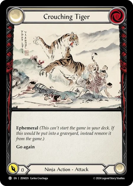 [ZEN029]臥虎/Crouching Tiger[Tokens]（Blitz Deck Ninja Action Attack）【FleshandBlood FaB】
