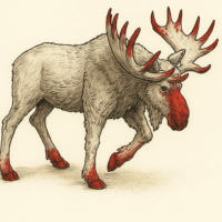 アウェイクンド・ホワイト・ムース/Awakened White Moose【クリーチャー】