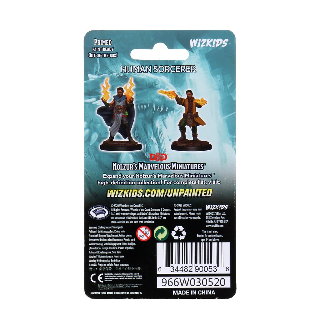 D&D NOLZUR’S MARVELOUS MINIATURES:WAVE 12-Human Sorcerer 90053 634482900536