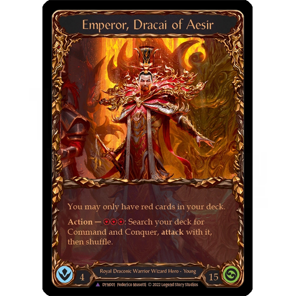 [DYN001-Cold Foil]Emperor, Dracai of Aesir [Marvel]（Dynasty Royal Draconic Warrior Wizard Hero Young）【Flesh and Blood】