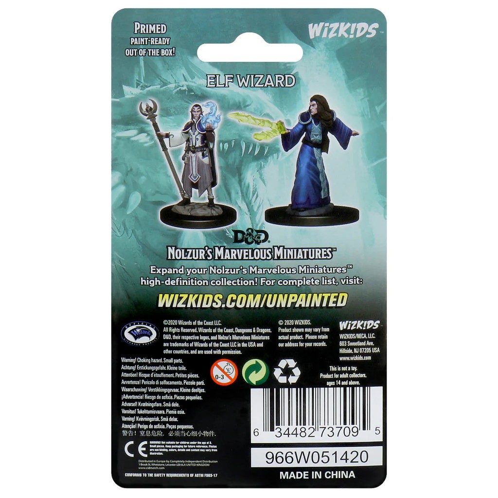 D&D NOLZUR’S MARVELOUS MINIATURES:WAVE 9-Elf Wizard 73709 634482737095