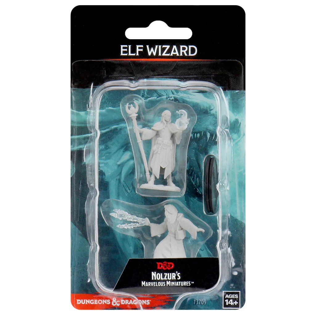 D&D NOLZUR’S MARVELOUS MINIATURES:WAVE 9-Elf Wizard 73709 634482737095