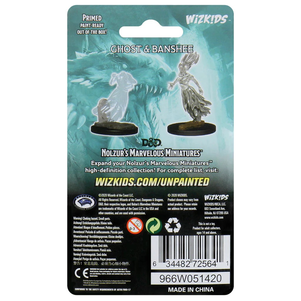 D&D NOLZUR’S MARVELOUS MINIATURES:WAVE 1-Ghost & Banshee(ゴースト&バンシー) 72564 634482725641