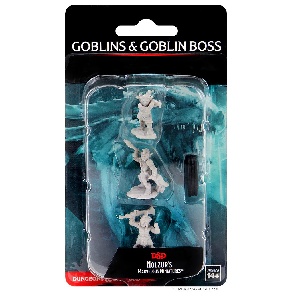 D&D NOLZUR’S MARVELOUS MINIATURES:WAVE 12-Goblins & Goblin Boss 90063 634482900635