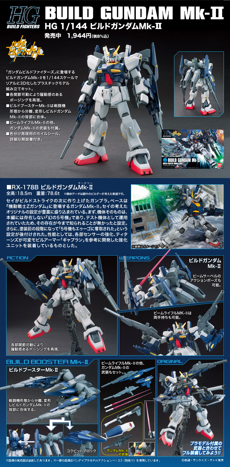 HGBF 1/144 RX-178B ビルドガンダムMk-II [Build Gundam Mk-II