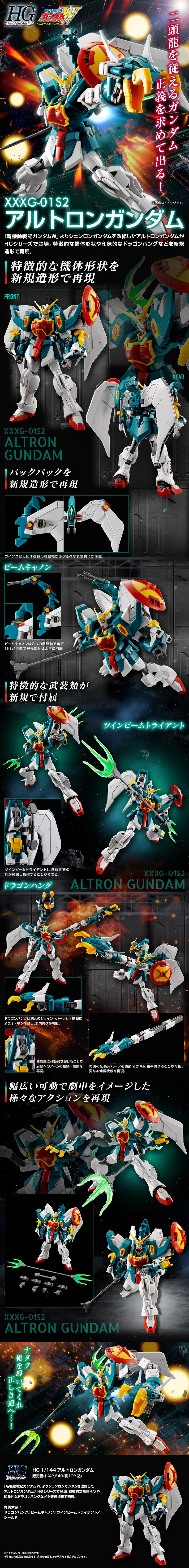 HG 1/144 アルトロンガンダム 公式商品説明（画像）